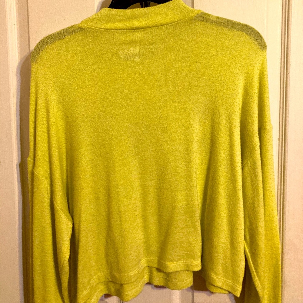 Neon yellow turtle neck top